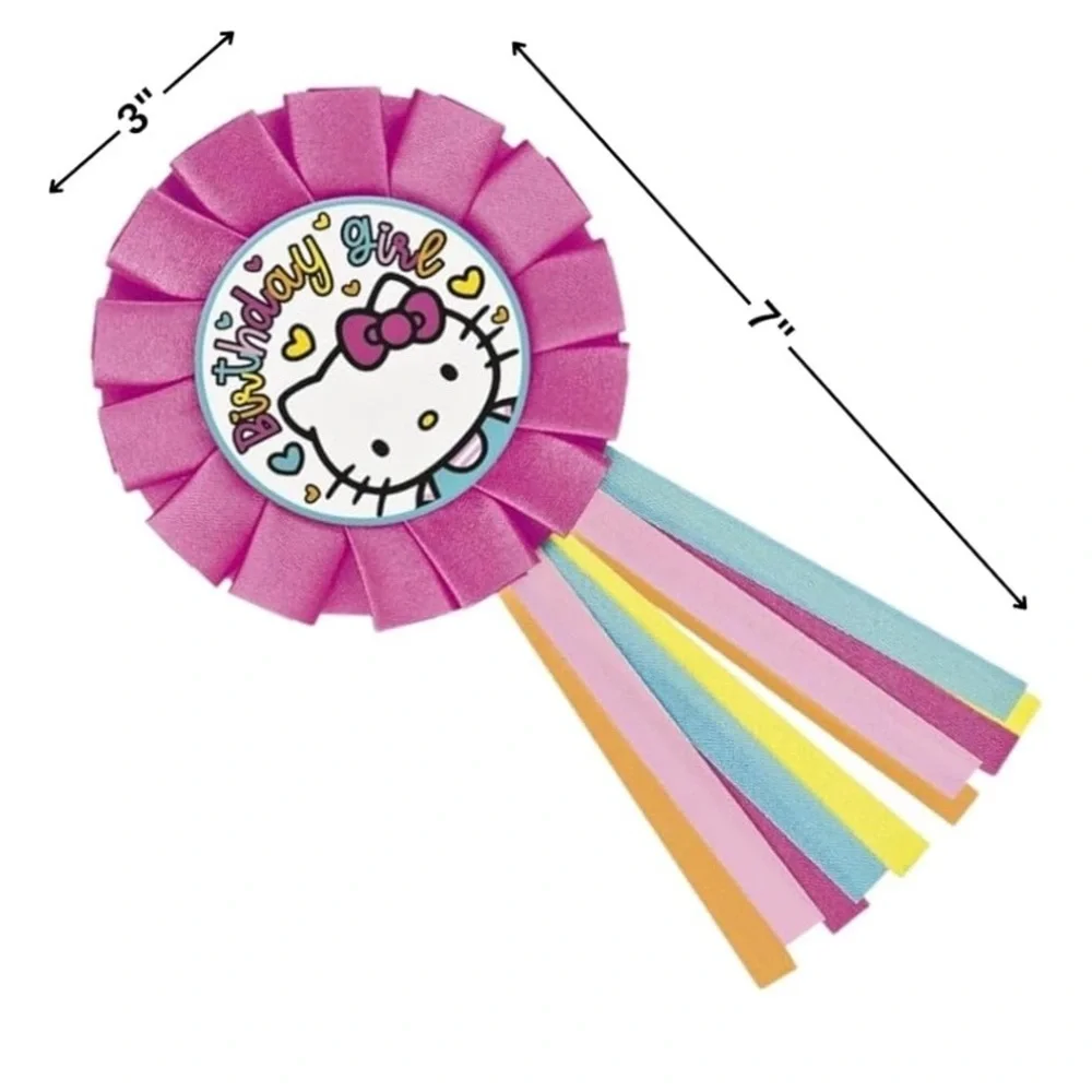 Hello Kitty Pink Birthday Girl Badge
